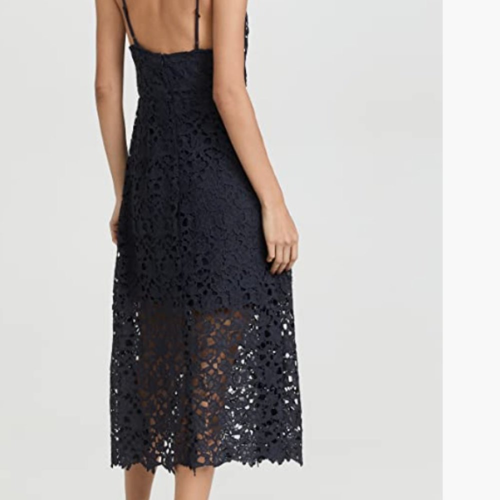 Navy Lace Dress - Women's Large - Picture 4 of 5